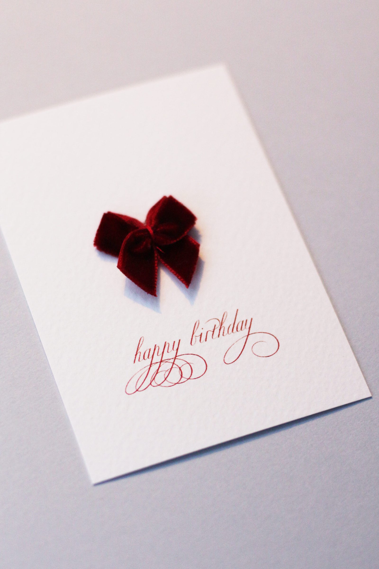 Обʼємна листівка "Оксамитовий бантик"