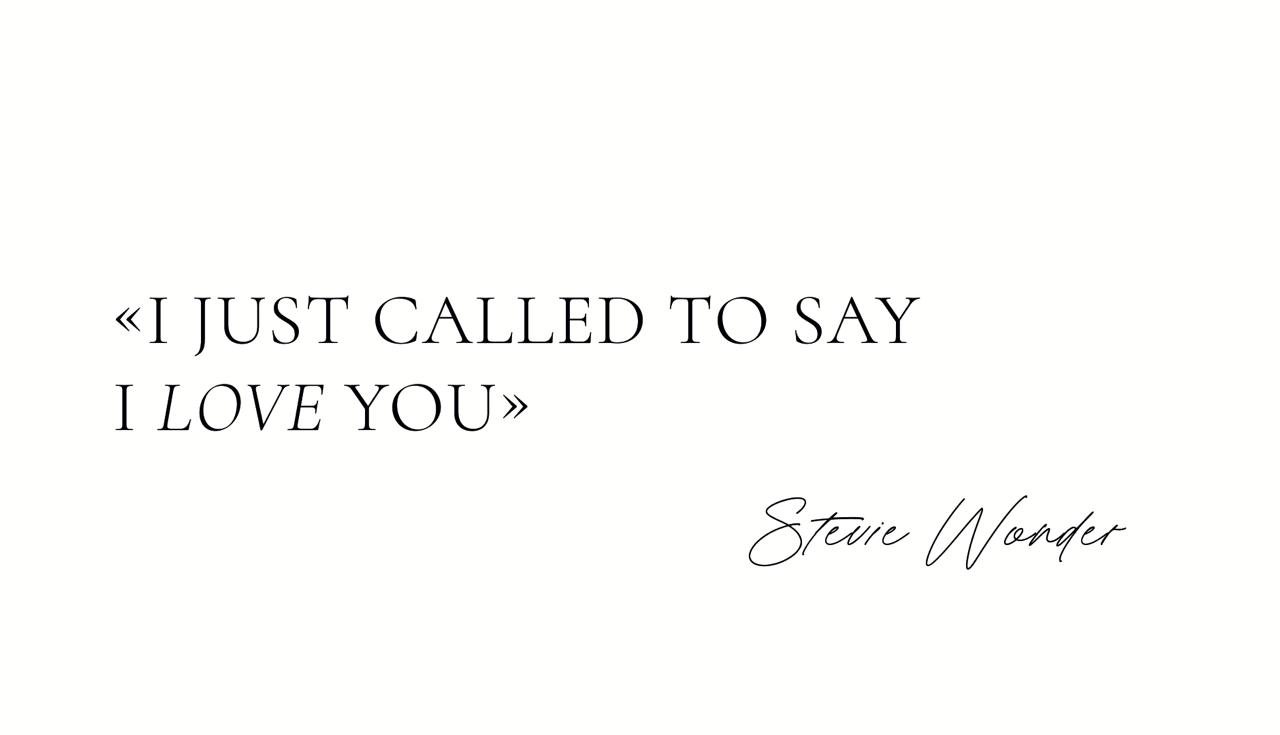Листівка I just call to say i love you Steve Wonder