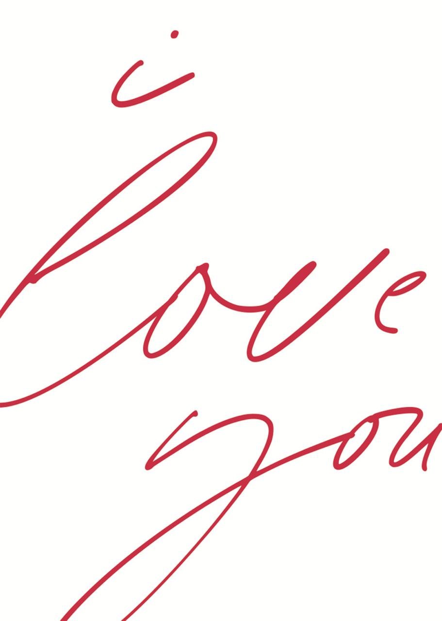 Листівка i love you надпис