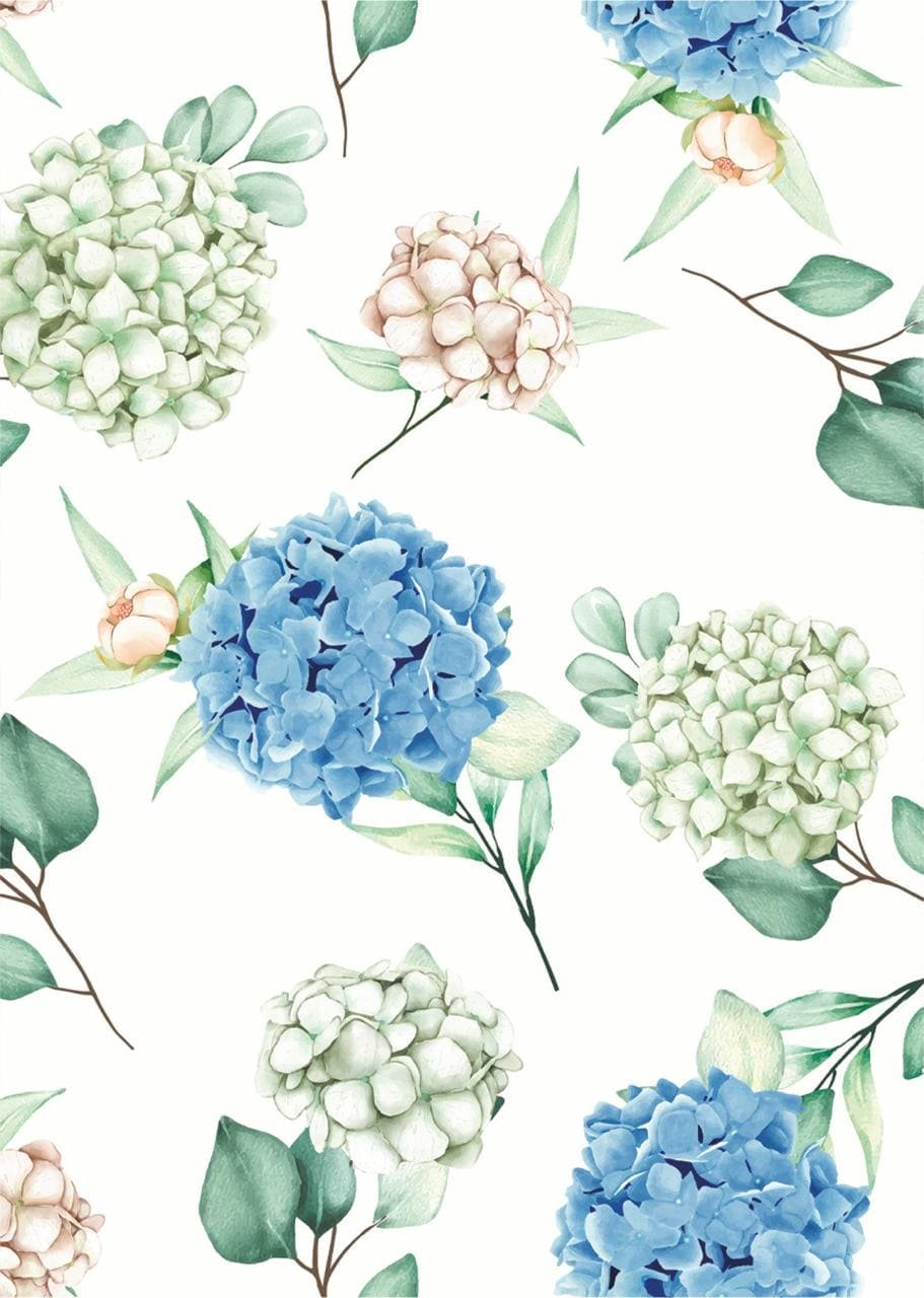 Листівка Калька з гортензіями