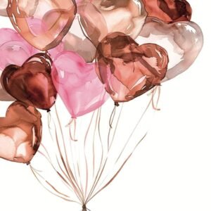 Листівка Повітряні кульки Hearts